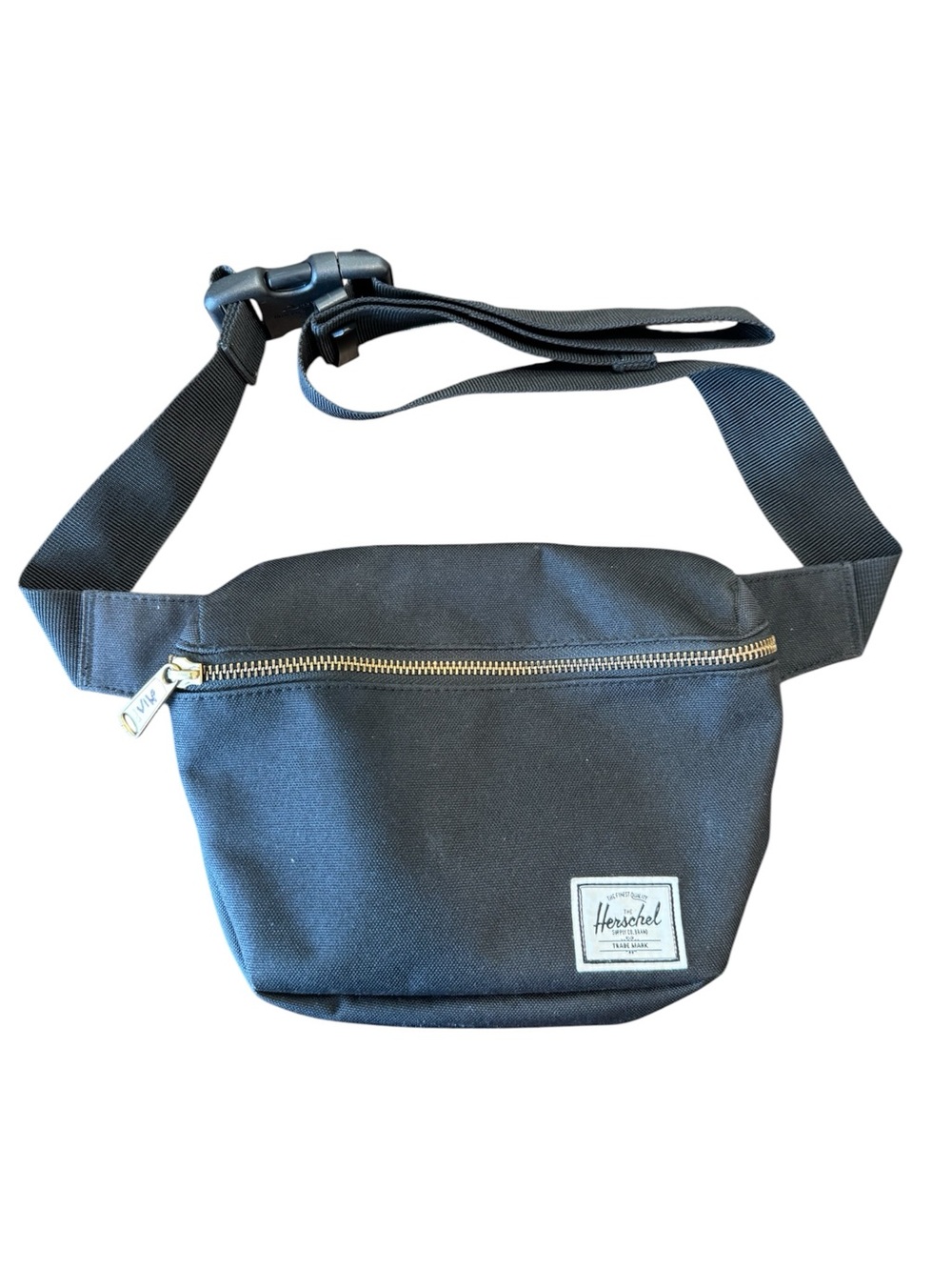Herschel Fanny Pack Black Zippered Hip Waist Bum Bag crossbody Adjustable Strap